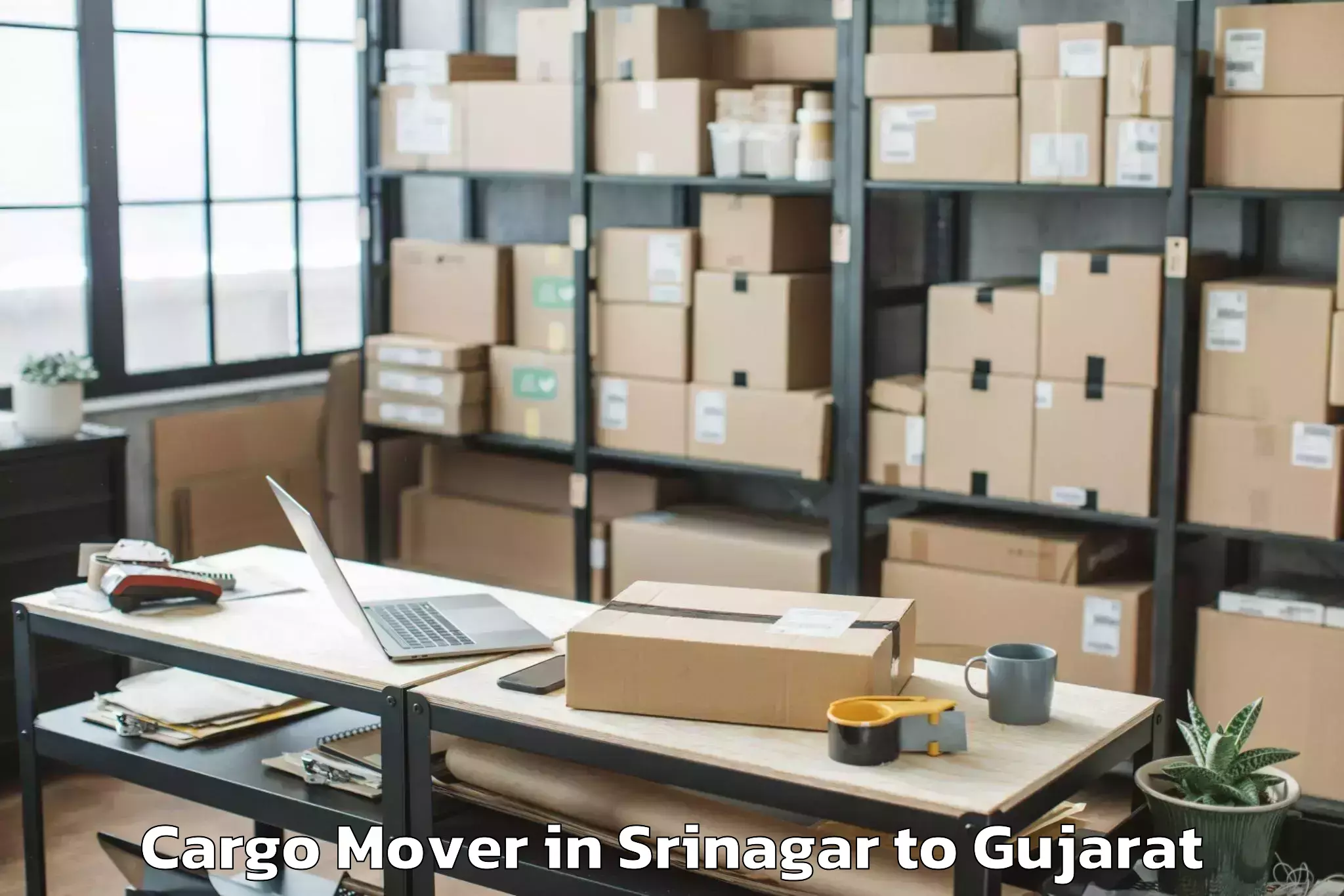 Book Srinagar to Jamjodhpur Cargo Mover Online